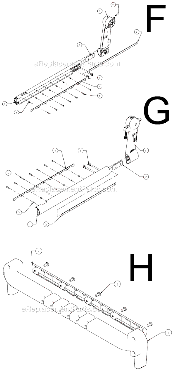 Page D Diagram and Parts List for BX-4  MK Diamond Concrete Saw